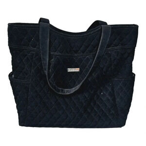Vera Bradley black quilted tote diaper bag